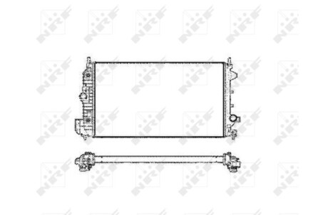 Радиатор, охлаждение двигателя - (1300412, 13156387, 51770420) NRF 58205