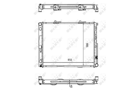 Радиатор, охлаждение двигателя - (1245000002, 1245003103, 1245003203) NRF 58253