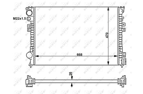 Фото 2 - Радіатор охолодження NRF 58262