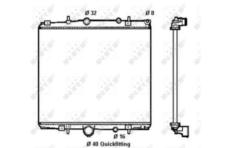 Радиатор, охлаждение двигателя - (1330A4, 1330A5, 1330E7) NRF 58313