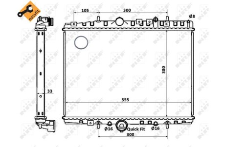 Фото 2 - Радиатор охлаждения двигателя NRF 58341