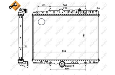 Фото 5 - Радиатор охлаждения двигателя NRF 58352