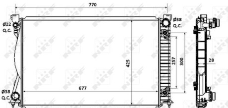 Радіатор - NRF 58360