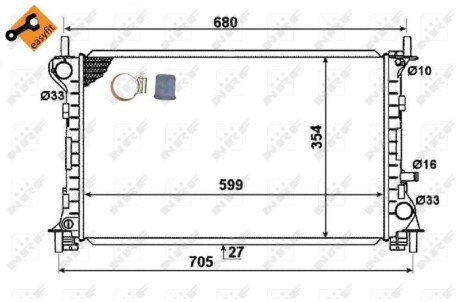 Фото 5 - Радіатор охолодження NRF 58375