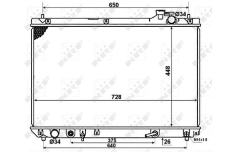 Радиатор, охлаждение двигателя - NRF 58378