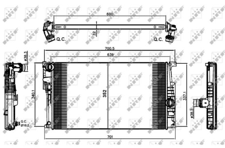 Фото 5 - Радіатор охолодження NRF 58411