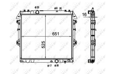 Теплообменник - (164000L120, 164000L130, 164000L140) NRF 58491