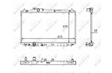 Теплообменник - (19010R1AA01, 19010R1AA51, 19010R1AA02) NRF 58537