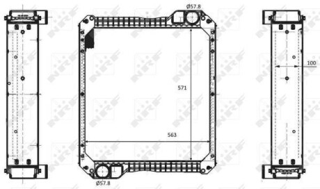 Радіатор двигуна - NRF 58594