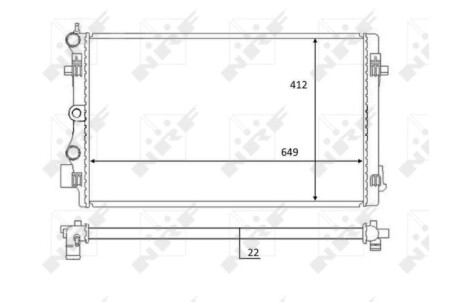 Теплообменник - (6R0121253G, 6R0121253D, 6R0121253H) NRF 59056