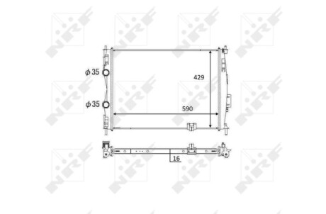 Теплообменник - (21400JD00B, 21410JD01B, 21400JD20B) NRF 59061