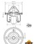 Термостат, охлаждающая жидкость - (1767066D00, 1A5015171, 71742133) NRF 725127 (фото 1)