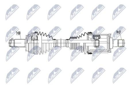 Фото 4 - Полуось NTY NPW-BM-039 (NPWBM039)