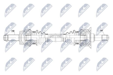 Полуось - (33207564126, 33207564127, 33207564128) NTY NPW-BM-069