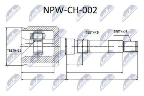 Шарнир равных угловых скоростей - NTY NPW-CH-002