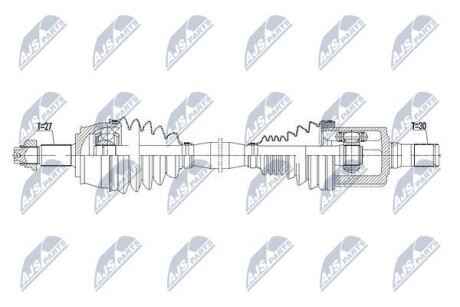 Полуось - NTY NPW-CH-042