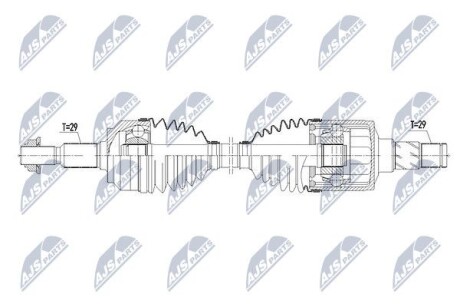 Полуось - (k52104701AB, K52104590AA, 52104590AA) NTY NPW-CH-068