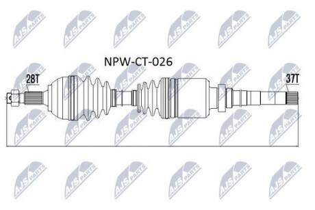 Полуось - NTY NPW-CT-026