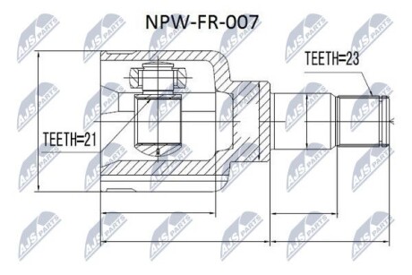 ШРУС НАРУЖНЫЙ - (xs4w3b437db) NTY NPW-FR-007