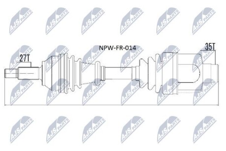 Зп - (1447470, 2S713B436AC, 1S713B436AC) NTY NPWFR014