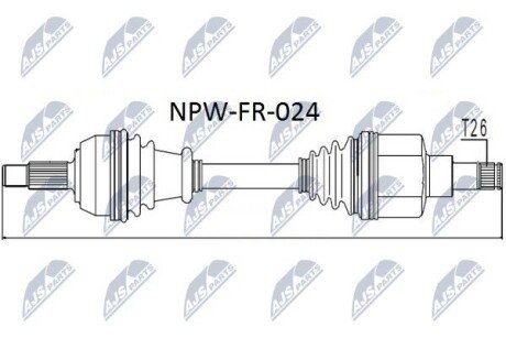 Полуось - NTY NPW-FR-024