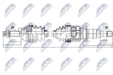 Полуось - NTY NPW-FR-030