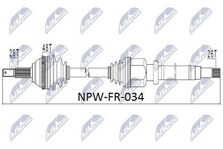 Полуось - NTY NPW-FR-034