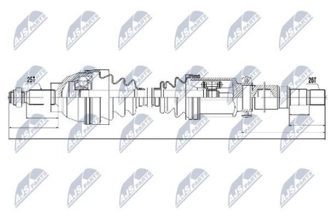 Полуось - NTY NPW-FR-056