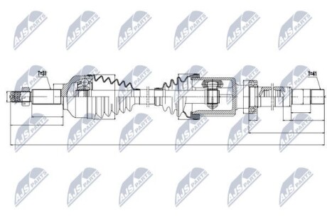 Полуось - NTY NPW-FR-074