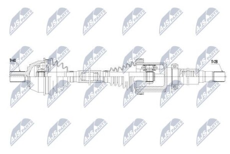 Полуось - NTY NPW-FR-080