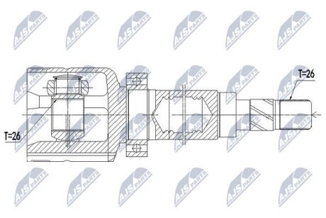 Inner cv joint - NTY NPW-FR-083