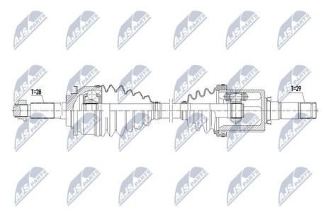 Полуось - NTY NPW-FR-088