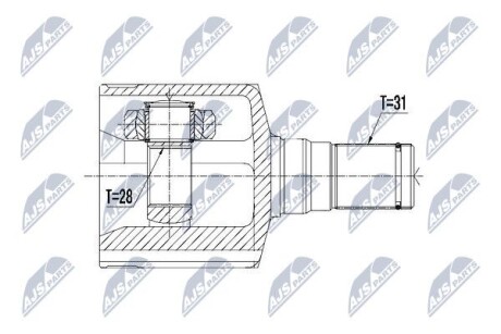 Inner cv joint - NTY NPW-FR-095