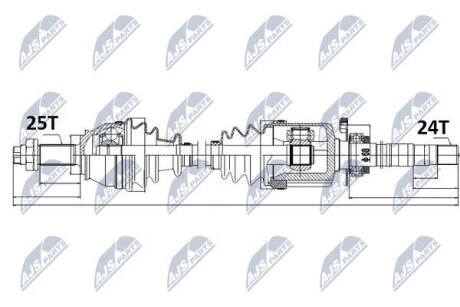 Полуось - (46307678) NTY NPW-FT-017