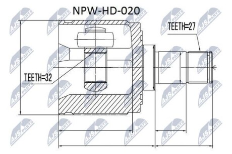 Зп - (44010S10A60, 44014S10A52, 44310S10A00) NTY NPWHD020