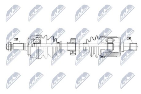 Фото 5 - Полуось NTY NPW-HD-043 (NPWHD043)