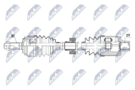 Полуось - (44305SMGE00) NTY NPW-HD-047