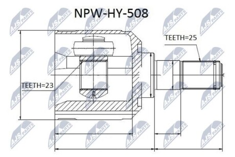 ШРУС НАРУЖНЫЙ - (4950538C00, 4950038340, 4950038390) NTY NPW-HY-508