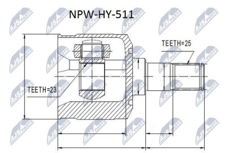 Шарнир равных угловых скоростей - NTY NPW-HY-511