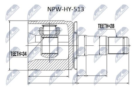 Шарнир равных угловых скоростей - NTY NPW-HY-513