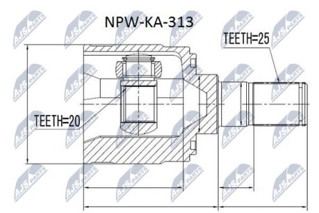 ШРУС НАРУЖНЫЙ - NTY NPW-KA-313