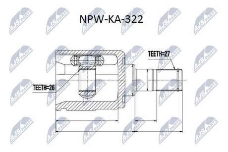 ШРУС НАРУЖНЫЙ - NTY NPW-KA-322