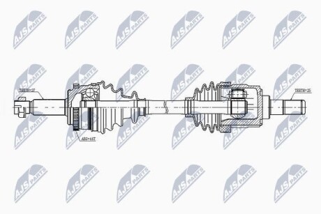 Полуось - NTY NPW-KA-343