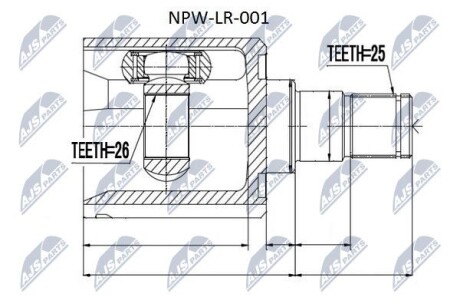 ШРУС НАРУЖНЫЙ - NTY NPW-LR-001