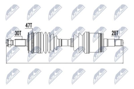 Полуось - NTY NPW-MS-000