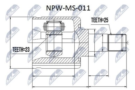 ШРУС НАРУЖНЫЙ - (mr263176, mr910297, mr911163) NTY NPW-MS-011