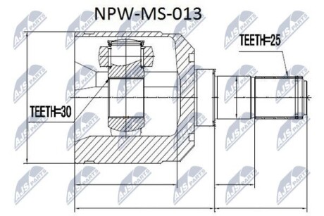 ШРУС НАРУЖНЫЙ - NTY NPW-MS-013