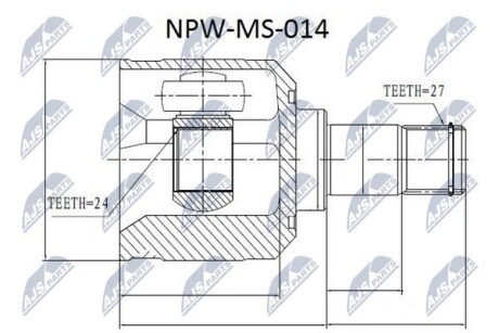 ШРУС НАРУЖНЫЙ - NTY NPW-MS-014