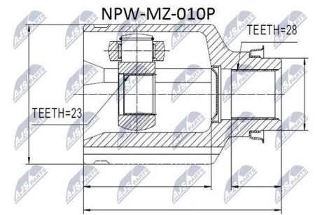 Шарнир равных угловых скоростей - NTY NPW-MZ-010P