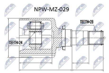 Шарнир равных угловых скоростей - (gg2822620a) NTY NPWMZ029